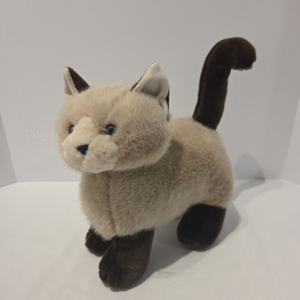 Vintage Playful Pals Siamese Cat Kitten Plush 12" Stuffed Toy Lovey Mervyns